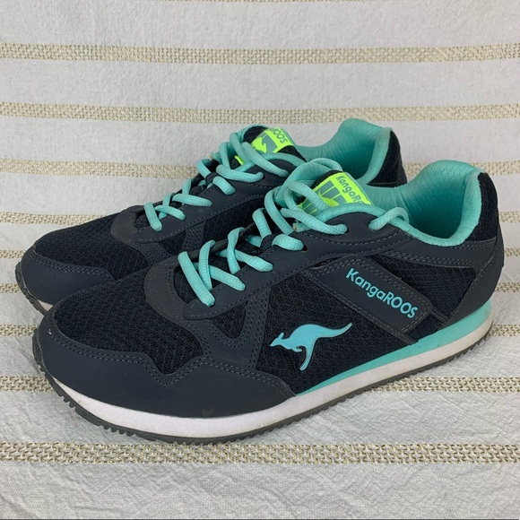 kangaROOS Shoes - Charcoal & Teal Kangaroos